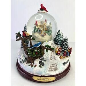 Bradford Exchange Thomas Kinkade WINTER WONDERLAND Village Musical Snow Globe